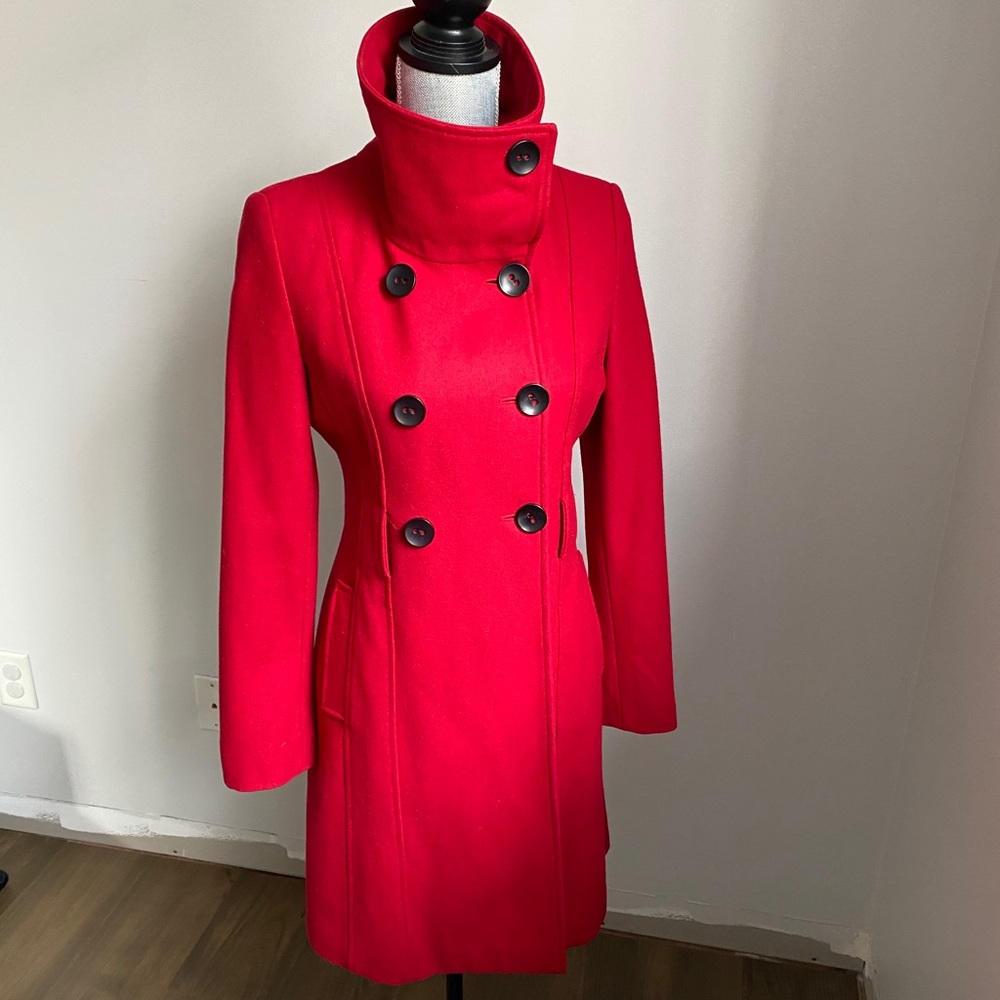 Red guess coat
